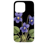 Violeta Flor Nombre Científico Vintage Ilustración Flores Carcasa para iPhone 15 Pro MAX
