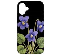 Violeta Flor Nombre Científico Vintage Ilustración Flores Carcasa para iPhone 16 Plus