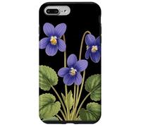 Violeta Flor Nombre Científico Vintage Ilustración Flores Carcasa para iPhone 7 Plus/8 Plus