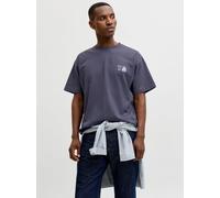 Violeta Hombres Cotton Camiseta Impresión Posterior XL EU
