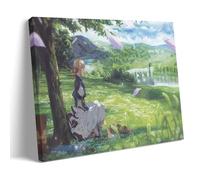 Violeta Under The Violet Evergarden Tree Anime Póster Pintura Decorativa Lienzo Arte de Pared Salón Póster Dormitorio Pintura, Arte de Pared Impresión de Imagen Moderna Decoración de Habitación