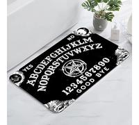 Violetpos 40 x 60 cm Super Absorbente Alfombra de Suelo para Baño, Alfombrilla de Ducha Antideslizante Microfibra Alfombrilla de Baño Negro Ouija Tablero Juego