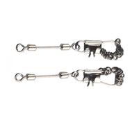 Violiica 10 anillos ovalados pequeños, de acero inoxidable de 2 mm, sin costuras, para líderes de pesca con mosca, color plateado