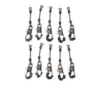 Violiica 10 anillos ovalados pequeños para pesca con mosca, juntas tóricas de acero inoxidable sin costuras de 2 mm para líderes de Río, color plateado