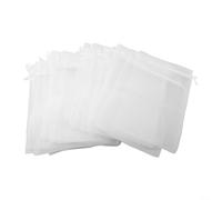 Violiica 100 bolsas de protección de frutas, malla de organza transpirable con cordón para proteger árboles frutales y verduras de pájaros (20 x 30 cm)