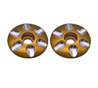 Violiica 2 tapas superiores de auriculares de aleación de aluminio para horquilla frontal de 28,6 mm, rojo/azul/negro/dorado