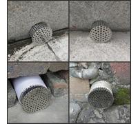 Violiica 304 - Filtro de desagüe de acero inoxidable para suelo lateral, diseño cónico antiobstrucción, para piscina, techo, jardín, balcón, 63/75/90/110/134 mm, color plateado