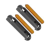 Violiica 4 fundas reflectantes para ruedas de scooter, ABS+PC, protectores delanteros y traseros con tiras de alta visibilidad, incluye tornillos, amarillo y rojo