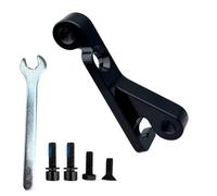 Violiica Adaptador de freno de disco para bicicleta, aleación mecanizada CNC, IS a montaje plano, para calibradores Hope y Campagnolo, para rotores de 160 mm y 180 mm, color negro