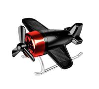 Violiica Ambientador de coche con energía solar con diseño de avión de hélice, adorno de aromaterapia para vehículos, oficina y hogar, material ABS, azul, rojo, negro y plateado