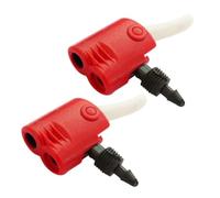 Violiica Beto - Válvula adaptadora de bomba de aire de doble cabezal para tubos Presta y Schrader, cabezal de bomba de repuesto para bicicleta y bicicleta, inflado de neumáticos, color rojo