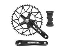 Violiica Bielas de 170 mm 130BCD con pedalier, aleación de aluminio para manivela de bicicleta, plato ancho estrecho 50-58T para pedal de 14 mm, para bicicletas plegables