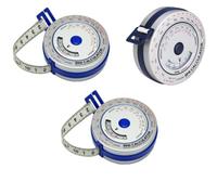 Violiica BMI Body Mass Index - Cinta métrica retráctil con función de bloqueo para medidas corporales, 150 cm, azul