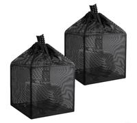 Violiica Bolsa de filtro de estanque de malla fina con marco para fuente de agua de piscina (2 piezas)