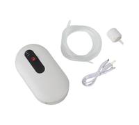 Violiica Bomba aireadora de cebo vivo recargable con cable USB, batería de 1500 mAh/2200 mAh, motor de 2 W/4 W para oxígeno de tanque de pesca o acuario, color blanco