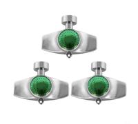 Violiica Cabezal de aspersor de jardín de aleación de zinc para riego de plantas de césped de 360 grados con metal resistente a la corrosión, conector NH 3/4, juego de 3 (verde)