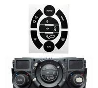Violiica Calcomanía de reparación de botones para Peugeot 308/3008/5008 A/C, botones de control de clima, vinilo negro con letras blancas, reducción de la penetración de la luz