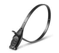 Violiica Candado de bicicleta para bicicleta, motocicleta, casco, vehículo eléctrico y monopatín, combinación de 3 dígitos, cable ajustable, construcción de acero y ABS, negro, 25,5 cm (tipo A S)