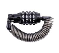 Violiica Candado de cable retráctil para casco de bicicleta y motocicleta, candado de código de combinación de 4 dígitos con diseño de ojo de cerradura oculto, cerradura de alambre de aleación de zinc