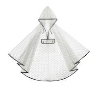 Violiica Chubasquero ligero de EVA transparente con capucha para mujer, para senderismo, viajes y actividades al aire libre, negro transparente