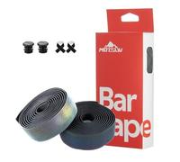 Violiica Cinta para manillar de bicicleta de carretera con diseño reflectante, agarre acolchado de poliuretano + EVA, 2150 mm de longitud para ciclismo, incluye extremo de barra y cintas de acabado