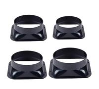 Violiica Conector de brida de pared ABS, conducto de aire, salida de entrada de aire suave de alta resistencia, color negro (100 mm)
