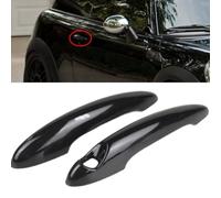 Violiica Cubiertas de manija de puerta negras brillantes para MINI para Cooper S R50 R52 R55 R56 R57 R58 R59, protección de plástico de 2 piezas para modelos de 1ª y 2ª generación