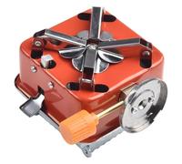 Violiica Estufa de camping cuadrada plegable portátil, 2800 W, resistente al viento, mini cabezal de estufa para picnic, barbacoa, pesca, para botes de gas largos, naranja