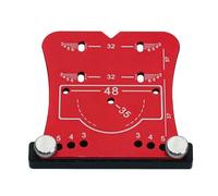 Violiica Gabinete de aluminio para bisagra de puerta de 35 mm, bisagras ocultas con desplazamiento de 3 a 6 mm, plantilla de marcado, perforación precisa, para rojo/plateado