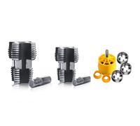 Violiica Herramienta de enhebrador manual de tubos de doble cabezal con agarre ergonómico para proyectos de fontanería eficiente y renovación del hogar