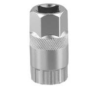 Violiica Herramienta de extracción de rueda libre de casete de bicicleta, llave de vaso estriada de 12 dientes para Shimano y Sram de 46 mm, acero de alto carbono con barra guía para mantenimiento de