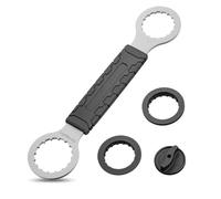 Violiica Herramienta de pedalier de bicicleta para Hollowtech II Bb9000 Bbr60 Fsa Megaevo, herramienta de extracción e instalación de 16 ranuras con llave de cubierta de brazo de manivela, acero