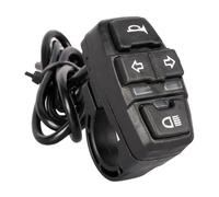 Violiica Interruptor de control de manillar de motocicleta 3 en 1 para faros delanteros y bocina IPx4 impermeable para la mayoría de scooters de 22 mm, ebikes y ATV