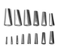 Violiica Juego de 14 boquillas de calafateo de acero inoxidable para herramienta de acabado sellador, 5 mm a 35 mm
