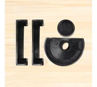 Violiica Juego de 4 almohadillas de goma antideslizantes para tornillo de banco, 50 mm, 60 mm, 70 mm, 80 mm, protectores de mandíbula de goma negra