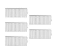Violiica Juego de 5 filtros de repuesto para aspiradora robótica Grundig VCR 4230/6230/7230, lavables, reciclables, piezas de filtración de polvo fino, 5 unidades, color blanco