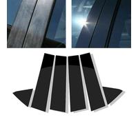 Violiica Juego de 6 piezas de embellecedores para postes de pilar de puerta, color negro brillante, para Dodge Charger 2006-2010