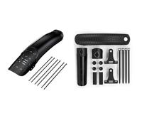 Violiica Juego de guardabarros para bicicleta de montaña de 26/27.5/29 pulgadas, guardabarros delantero y trasero con instalación sin herramientas, plástico PP y nailon, color negro