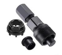 Violiica Juego de herramientas de anillo de bloqueo de bicicleta con removedor de manivela para mantenimiento de pedalier de 8 dientes, kit extractor de 42 mm, acero al carbono