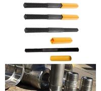 Violiica Juego de limas restauradoras de roscas 8 en 1, roscas métricas externas de 0,75 mm a 3 mm, acero tratado térmicamente de alta dureza con revestimiento de óxido negro, mango de agarre cómodo