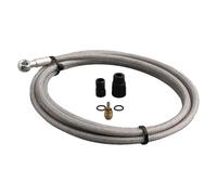Violiica Kit de manguera de freno de disco hidráulico para bicicletas de carretera de acero inoxidable de 2 m para manguera trenzada con cubierta resistente al calor, perno banjo oliva y sellos para