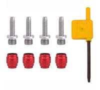 Violiica Kit de manguera de freno hidráulico de acero inoxidable y aleación de aluminio para frenos Sram Stealthamajig, incluye 4 aceitunas, 4 insertos y 1 llave T8