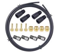 Violiica Kit de reparación de manguera de freno hidráulico para bicicleta, línea de acero inoxidable de 2,5 m con aceitunas, agujas y tapas, para Shimano MT200/MT400/MT500/MT600/MT800 Series, SRAM