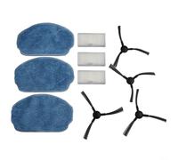 Violiica Kit de repuesto de mantenimiento de aspiradora, con cepillos laterales, filtros trapeadores, para Cecotec para robot Conga 999 Paquete de filtro de aspiradora (A)