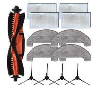 Violiica Kit de repuesto para robot aspirador MOVA S800/E20/E20 Pro/E20 Pro Plus y Trouver E20/E20 Pro/E20 Plus/E20 Pro Plus con cepillo principal, cepillos laterales, filtros y paños de fregona
