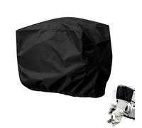 Violiica Oxford - Cubierta impermeable para motor fueraborda de barco, poliéster 210D, correa de cincha resistente, para motores de 15-100 HP, color negro