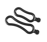 Violiica Paquete de 2 correas elásticas de silicona para luces de bicicleta, herramientas de teléfono, para montaña, carretera, plegable, para manillar de bicicleta, color negro