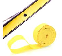 Violiica Paquete de 2 forros de PVC para neumáticos de bicicleta para ruedas de 26/27.5/29 pulgadas, cinta antipinchazos, cinturón ligero a prueba de pinchazos, amarillo/rojo