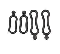Violiica Paquete de 4 juntas tóricas de silicona para montaje de luz de bicicleta, para faro de bicicleta y linterna LED, 2 largas (7,8 x 2,3 cm) + 2 cortas (6 x 2,3 cm), color negro
