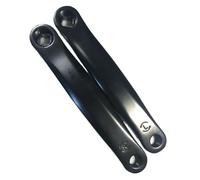 Violiica Par de manivelas de acero de 170 mm para bicicleta, agujero de tornillo de 13 x 13 mm, eje prismático, resistente al desgaste, juego de brazo de repuesto negro